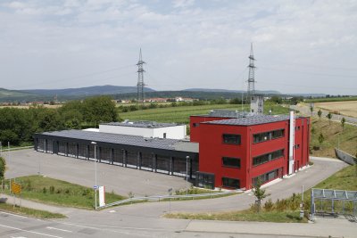 PV-Anlage auf dem Dach des Feuerwehrgerätehaus Vaihingen/Enz